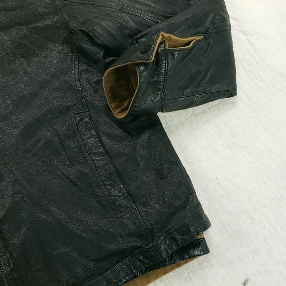 Missani Le Collezioni Reversible Leather Jacket Cashmere Wool Blend Mens 2XL - Picture 10 of 15